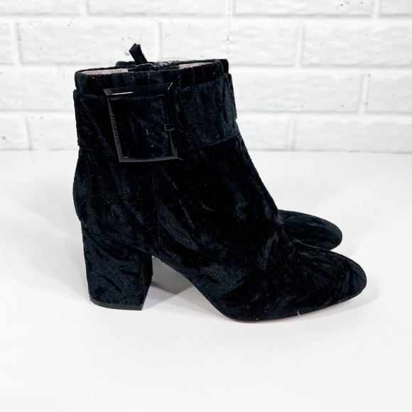 LOUISE ET CIE Babette Textured crushed velvet Block Heeled Boot with side Zip - Picture 1 of 9